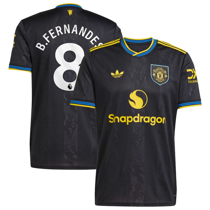 Bruno Fernandes Manchester United adidas 2025/26 Third Player Jersey - Black Adidas