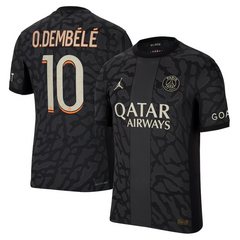 Jordan Brand Ousmane Dembélé Paris Saint-Germain Anthracite 2023/24 Third Match Player Jersey Brand