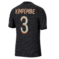 Jordan Brand Presnel Kimpembe Paris Saint-Germain Anthracite 2023/24 Third Match Player Jersey Brand