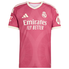 Madrid Style Rose Pink & Cream Soccer Jersey (Mbappé)