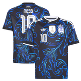 Argentina Black and Blue Baroque Pattern Football Shirt – Slim Fit Pro-Style Matchday (Lionel Messi)