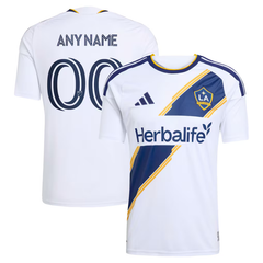 Jersey Premium White Sash Custom Football Shirt – Slim Fit Pro-Style Matchday Performance Top (LA Galaxy)