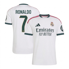 Jersey White & Dark Green Custom Football Shirt (Ronaldo)