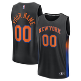 New York Knicks Black & Orange Statement Edition Basketball Jersey