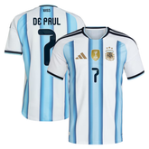 Rodrigo De Paul Argentina National Team 2026 Home Jersey - White