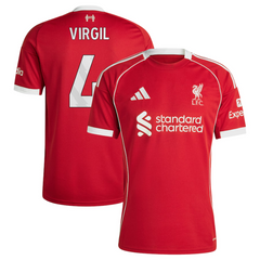 Virgil van Dijk Liverpool 2025/26 Home Jersey - Red