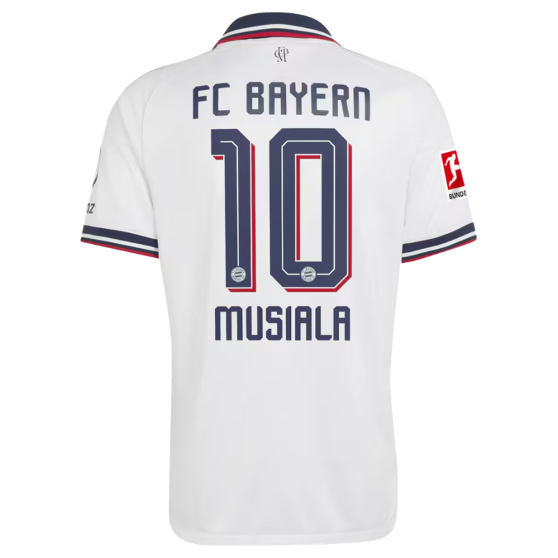 Jamal Musiala Bayern Munich adidas 2026/27 Away On-Field Jersey - White