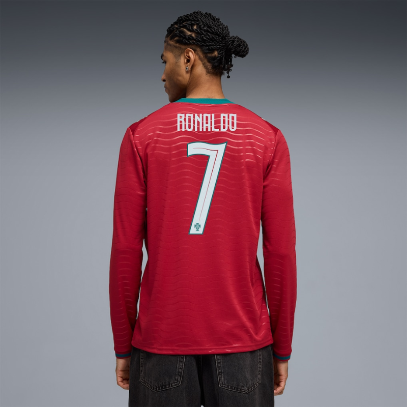 Cristiano Ronaldo Portugal National Team 2026 Home Long Sleeve Jersey - Red