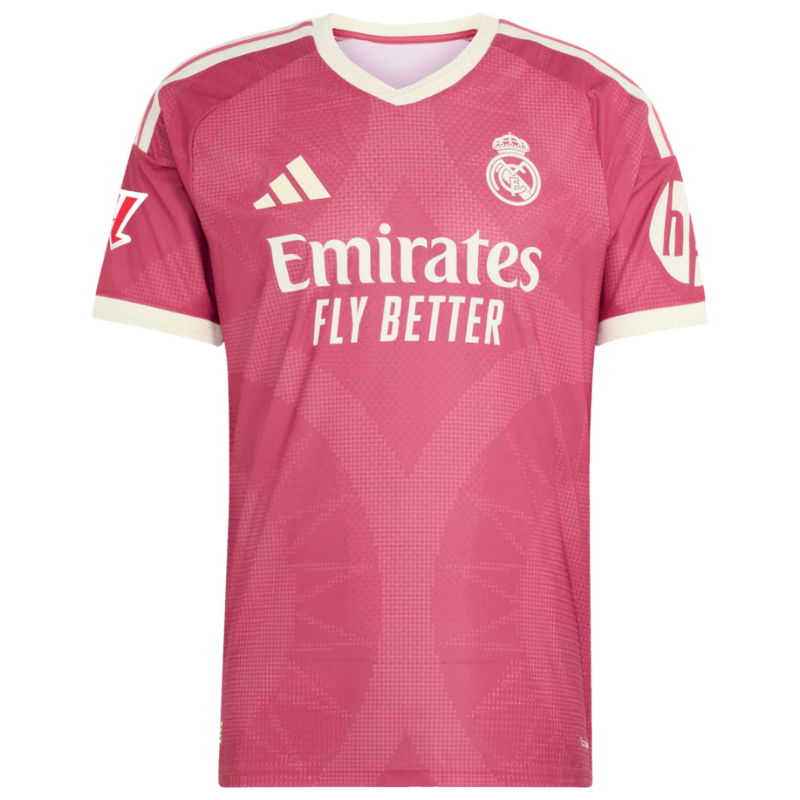Madrid Style Rose Pink & Cream Soccer Jersey (Vini Jr)