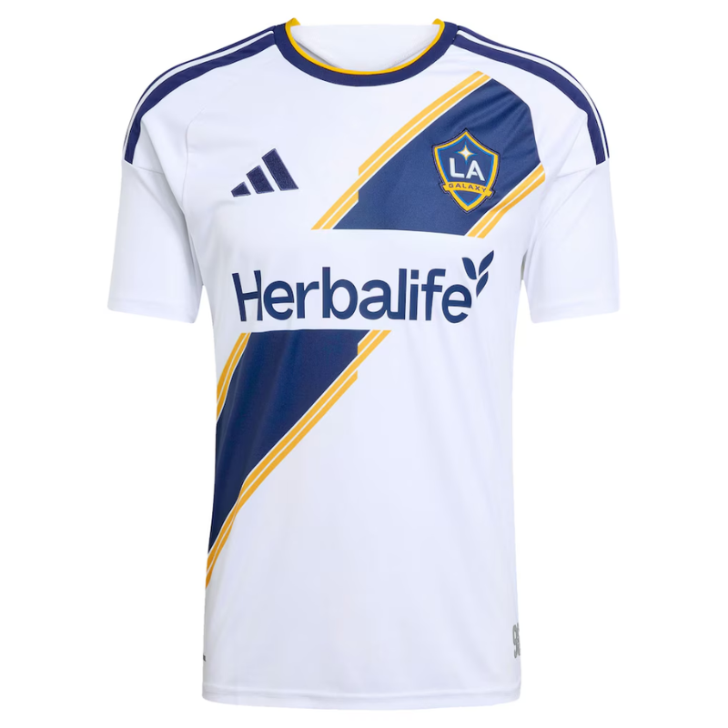 Jersey Premium White Sash Custom Football Shirt – Slim Fit Pro-Style Matchday Performance Top (LA Galaxy)