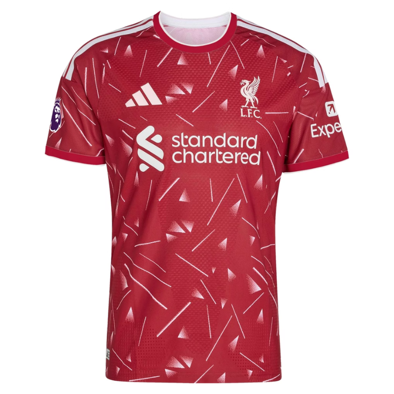 Liverpool Red Geometric Print Football Shirt (Szoboszlai )
