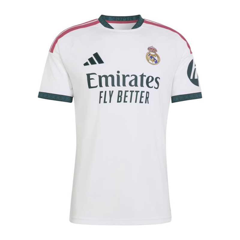 Jersey White, Dark Green and Pink Trim Football Shirt (Mbappé)