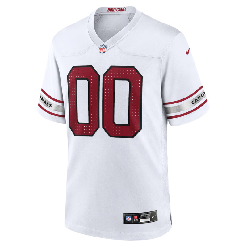 White & Red Custom American Football Jersey (Arizona)