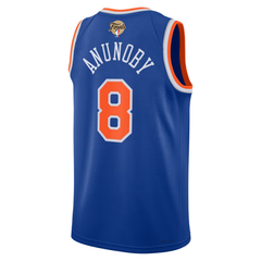 New York Knicks Royal Blue & Orange Finals Edition Basketball Jersey (Anunoby)