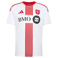 Toronto Style White & Red Central Stripe Soccer Jersey (Zimmerman)