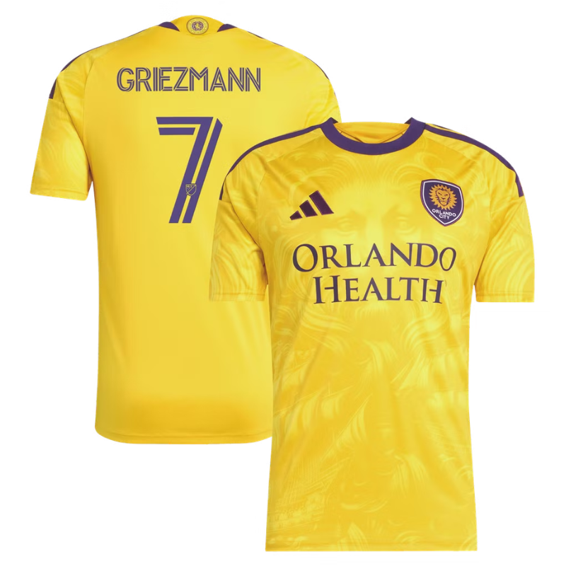 Orlando Yellow & Purple Performance Football Jersey – Premium Custom Soccer Shirt (Griezmann )